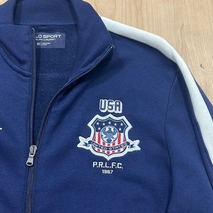 Polo Ralph Lauren Polo Sport USA PRLFC 1967 track jacket Navy Fleece Size M